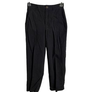 Bulldog Juniors Cotton Ripstop Cargo Pant 9 Black Straight Leg Patch Pockets